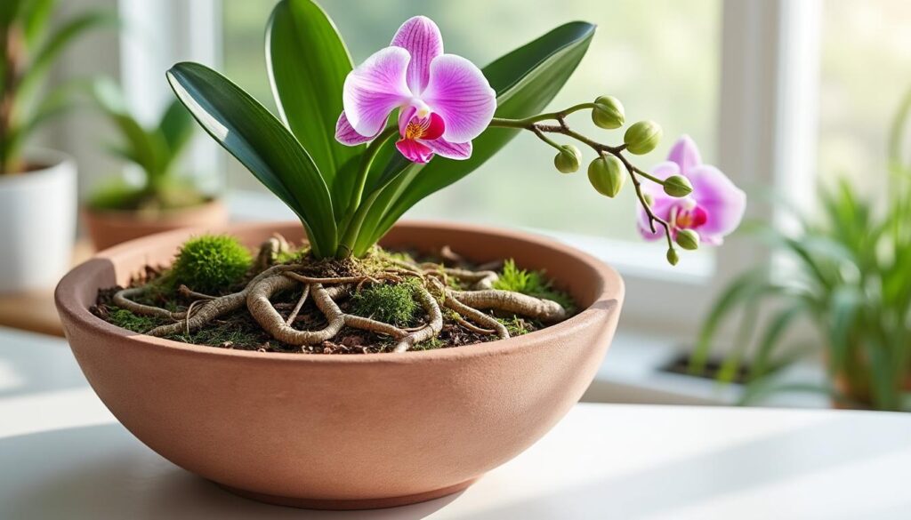 découvrez comment choisir un grand bac sain et drainant pour vos orchidées afin d'assurer des racines qui respirent et favorisent une croissance saine.