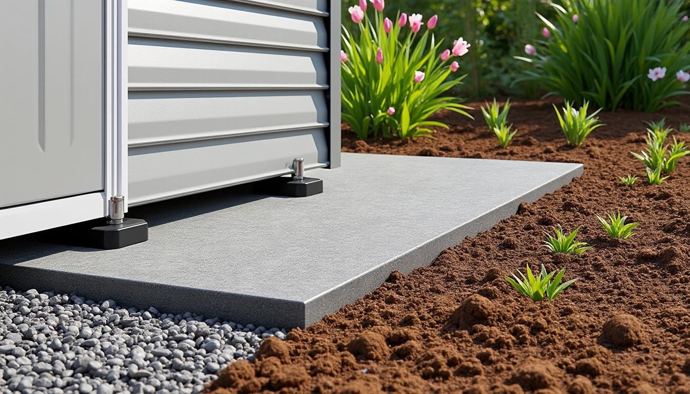découvrez les meilleures fondations pour poser un abri de jardin en métal tout en respectant la perméabilité du sol, pour un installation durable et écologique.