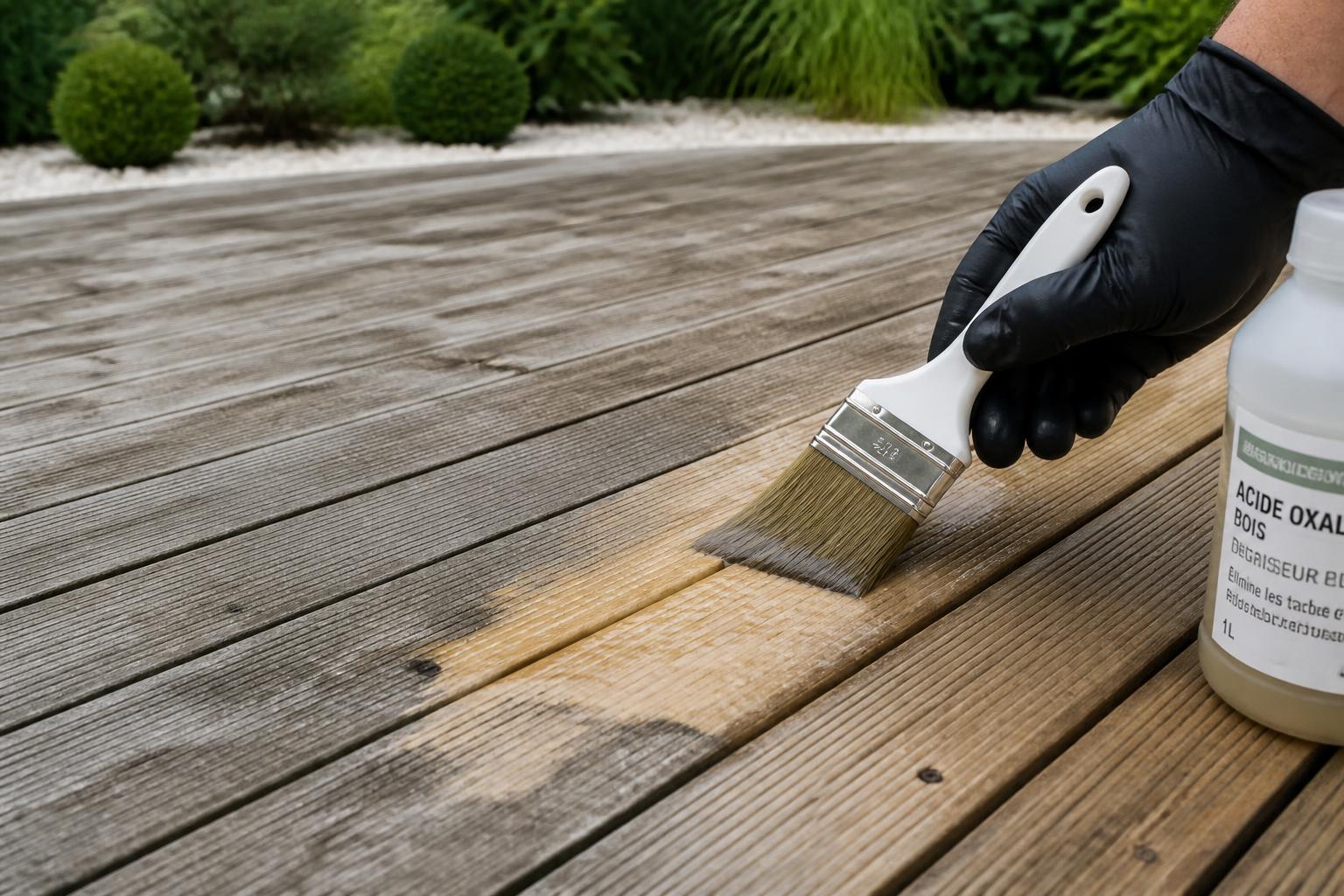 Acide oxalique bois : raviver le bois extérieur naturellement avant de le traiter 2 découvrez comment utiliser l'acide oxalique pour raviver naturellement le bois extérieur avant de le traiter, en éliminant taches et décolorations pour un résultat éclatant.