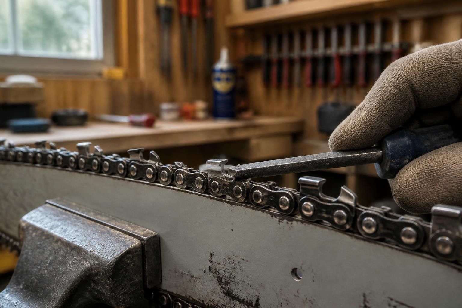 Comment affûter une chaîne de tronçonneuse : angles, outils et cadence d'entretien pour un outil qui dure 2 découvrez comment affûter efficacement la chaîne de votre tronçonneuse avec les bons angles, outils adaptés et une cadence d'entretien optimale pour prolonger sa durée de vie.