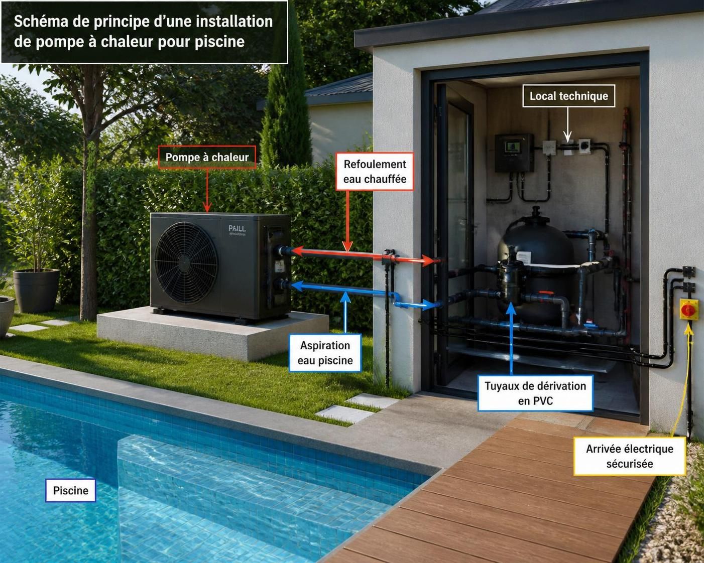 Installer une pompe à chaleur pour piscine : guide pratique avec schéma et étapes détaillées 2 découvrez comment installer une pompe à chaleur pour piscine grâce à notre guide pratique complet, incluant un schéma explicatif et des étapes détaillées pour réussir votre installation facilement.