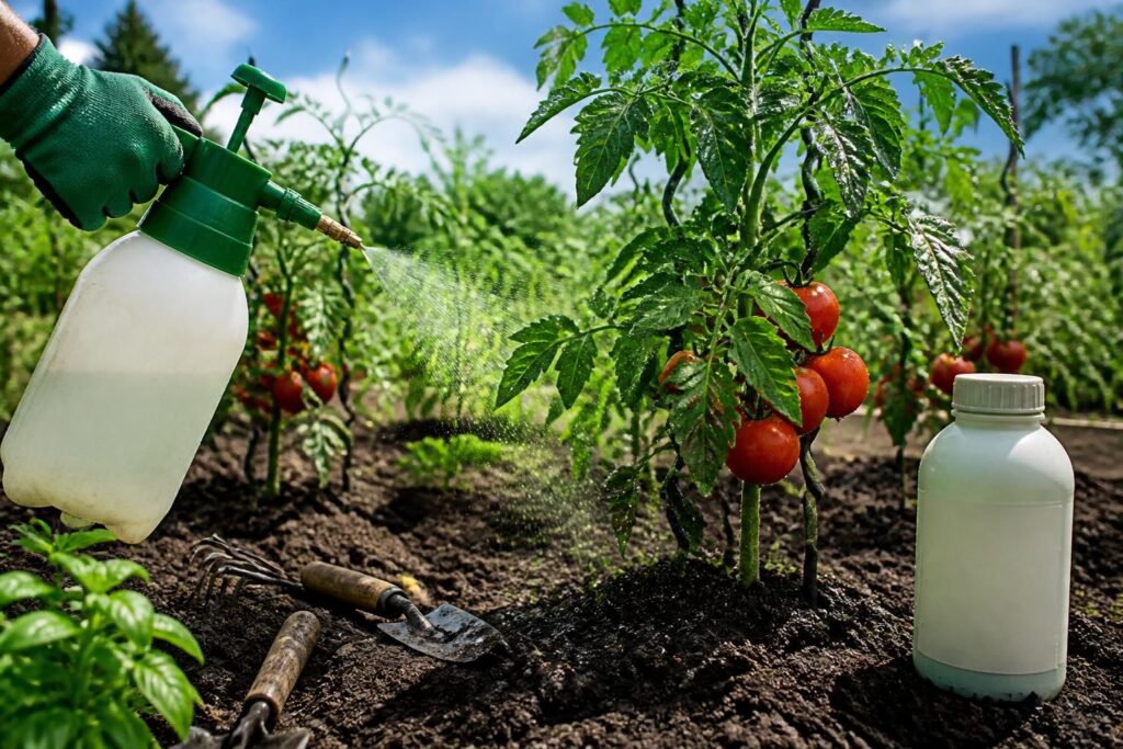 découvrez comment cultiver des tomates saines grâce à notre guide pratique sur l'utilisation de la bouillie bordelaise, avec un dosage précis et une fréquence d'application maîtrisée pour un jardin florissant.