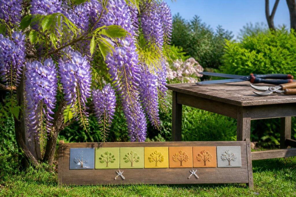 découvrez le calendrier parfait pour tailler votre glycine sans risquer de compromettre sa floraison et profitez d'une belle floraison chaque saison.