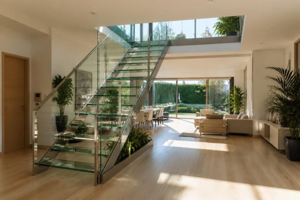 découvrez comment intégrer un escalier central dans votre salon pour optimiser l'espace tout en conservant une circulation fluide et sans encombrement.